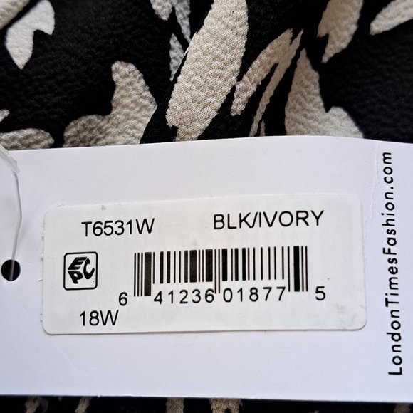 LONDON TIMES NWT sleeveless dress Sz 18W CREPE FLORAL $188 RETAIL OFFICE SUBLIME - Picture 10 of 12